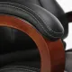 Кресло из натуральной кожи  PREMIUM "Infinity EX-707", дерево, черное. Фото товара с разных ракурсов.