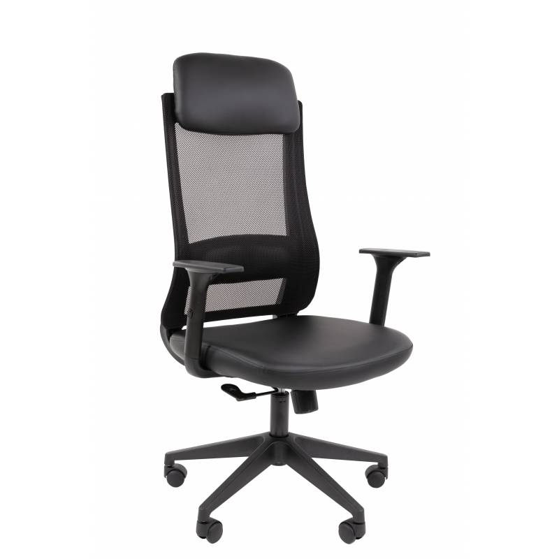 Кресло руководителя Chairman 500LT Россия экокожа черный/TW-01 черный главное фото